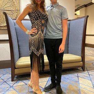 Flapper costume dress worn for 2 hours.